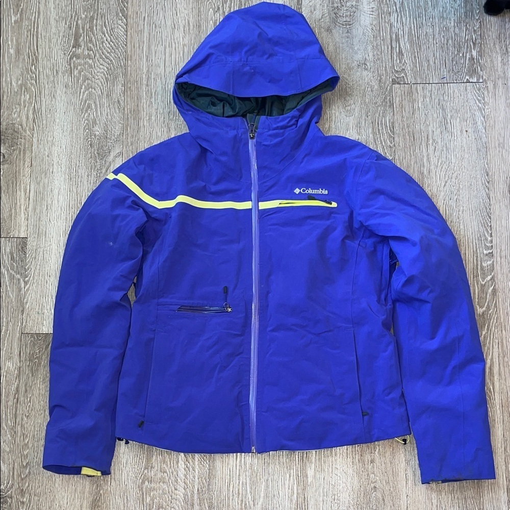Columbia Omni heat roffe Purple Hooded coat waterproof jacket large ski